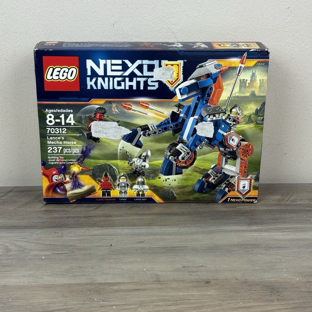 LEGO Nexo Knights Lance's Mecha Horse Set 70312 Kids Blue Retired 237 Pcs
